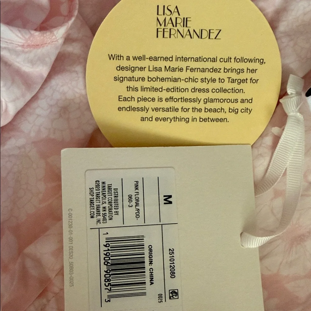 {NWT} Lisa Marie Fernandez x Target | Ruffle Off The Shoulder Floral Print Dress - Picture 7 of 16